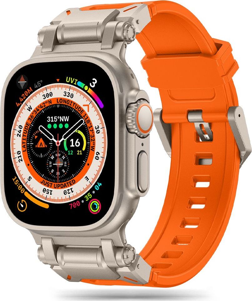 TECH-PROTECT DELTA PRO Apple Watch 4 / 5 / 6 / 7 / 8 / 9 / SE / ULTRA 1 / 2 (42 / 44 / 45 / 49 MM) ORANGE/TITANIUM