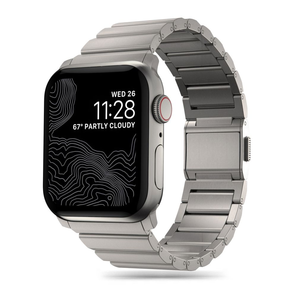 TECH-PROTECT STEELBAND pro Apple Watch 4 / 5 / 6 / 7 / 8 / 9 / SE / ULTRA 1 / 2 (42 / 44 / 45 / 49 MM) TITANIUM