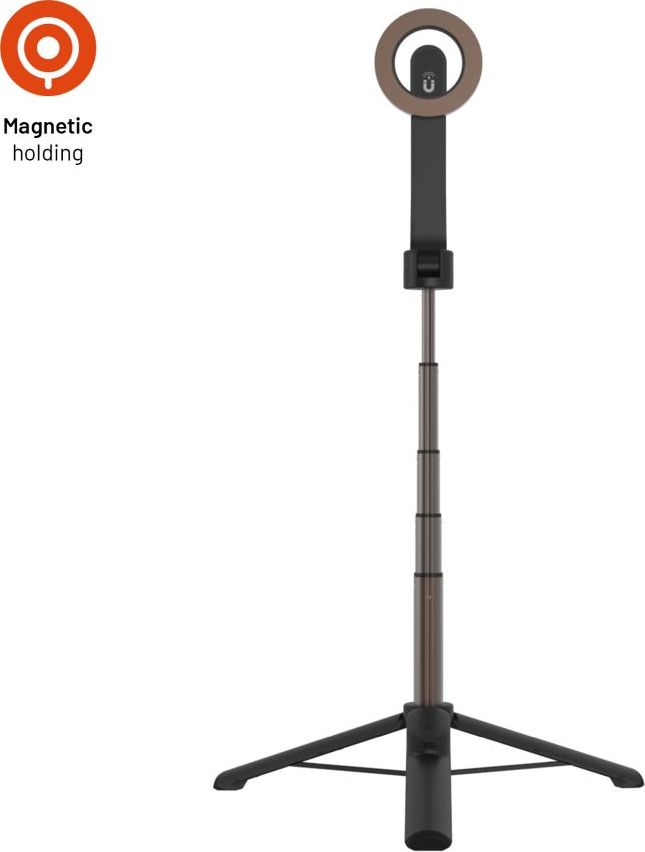 Selfie stick s tripodem FIXED MagSnap s podporou MagSafe a bezdrátovou spouští, černý