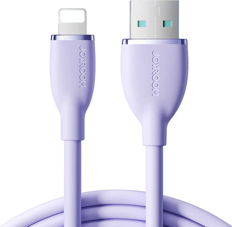 Kabel barevný 3A USB na Lightning SA29-AL3 / 3A / 1,2 m (fialový)