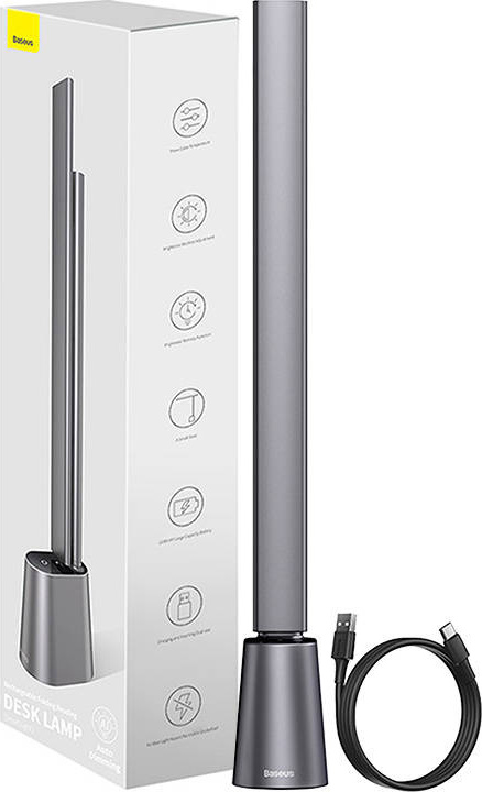 Baseus Smart Eye wireless LED desk lamp with battery 2200 mAh gray (DGZG-0G)