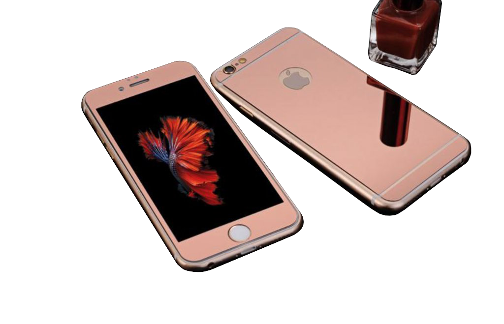 Zrcadlové tvrzené sklo Mirrori (přední + zadní) pro iPhone 6 PLUS/6S PLUS Barva: Rose