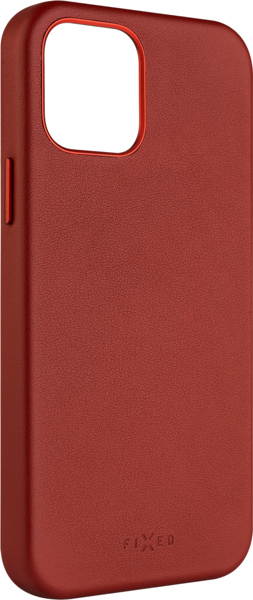 Kožený zadní kryt FIXED MagLeather s podporou MagSafe pro Apple iPhone 12 Pro, červený