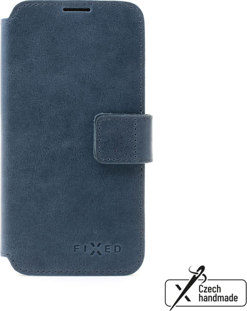 Kožené pouzdro typu kniha FIXED ProFit pro Apple iPhone 14 Plus, modré