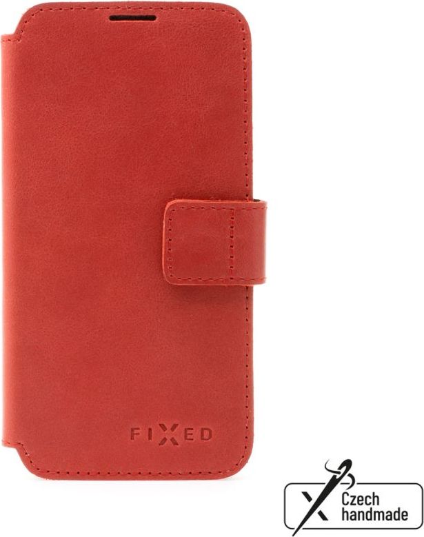 Kožené pouzdro typu kniha FIXED ProFit pro Apple iPhone 14 Pro, červené