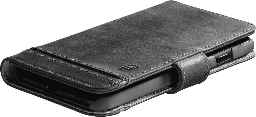 Prémiové kožené pouzdro typu kniha Cellularline Supreme pro Apple iPhone 14 PRO MAX, černé
