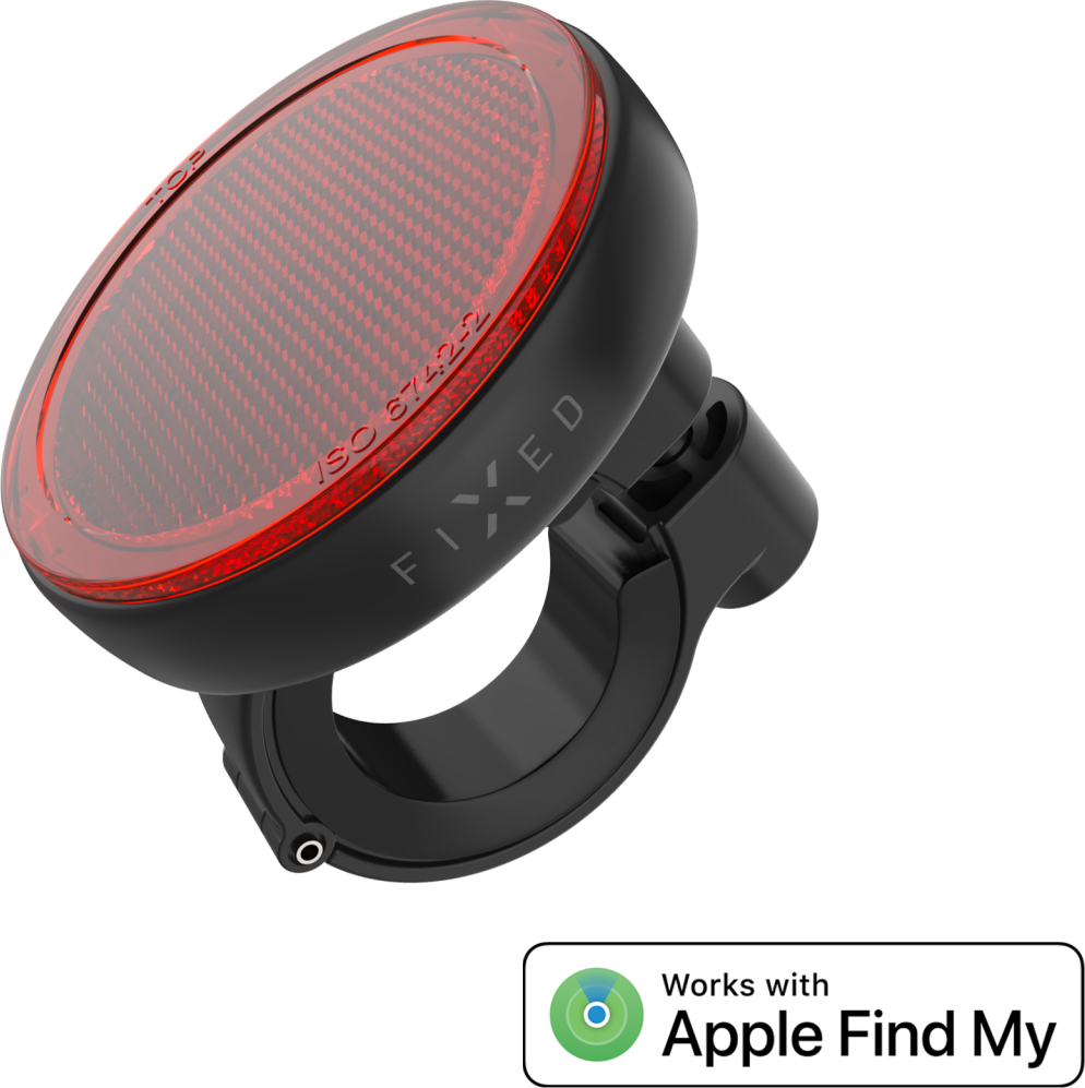 Levně Smart tracker FIXED Tag Reflector s podporou Find My, černý
