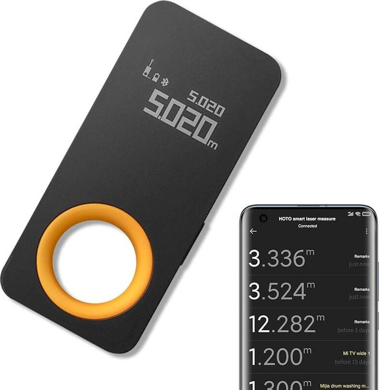Chytrý laserový měřič HOTO QWCJY001 (Bluetooth, OLED, 30m)