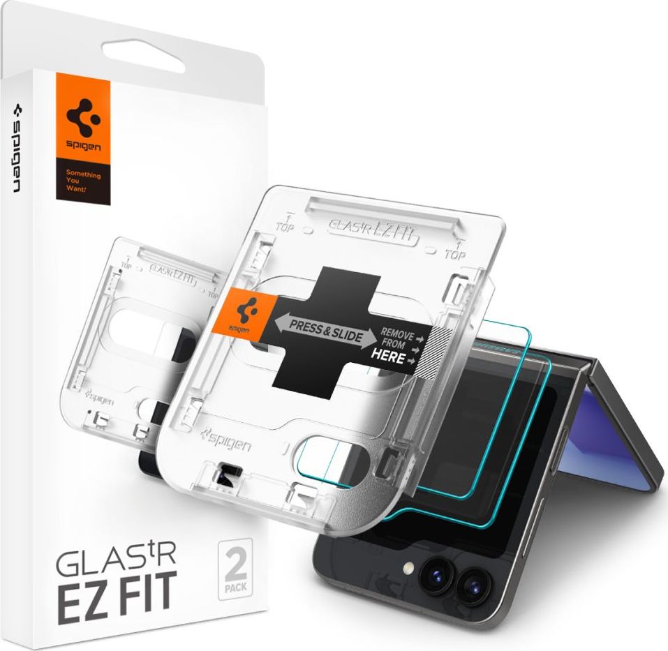 Tvrzené sklo SPIGEN GLAS.TR ”EZ FIT” 2-PACK GALAXY Z FLIP 6 / 7 FE CLEAR