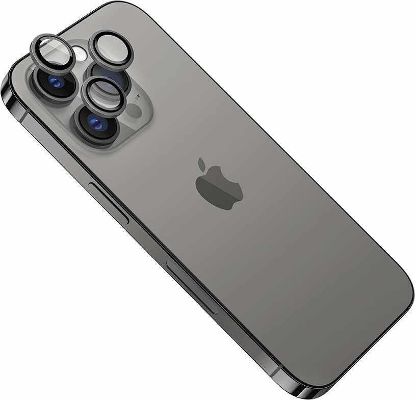 Ochranná skla čoček fotoaparátů FIXED Camera Glass pro Apple iPhone 14/14 Plus, space gray