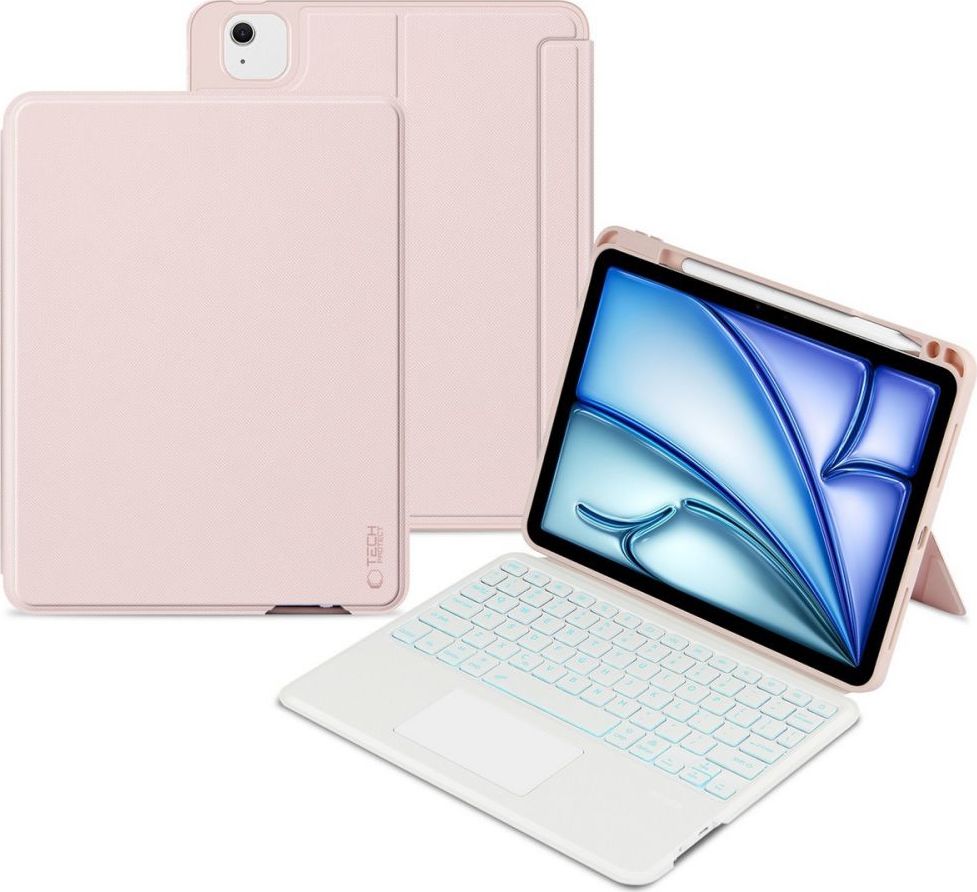 TECH-PROTECT pouzdro SCMAG PEN + klávesnice pro iPad Air 10.9” 4 / 5 (2020-2022) / 11” 6 / 7 (2024-2025) PINK