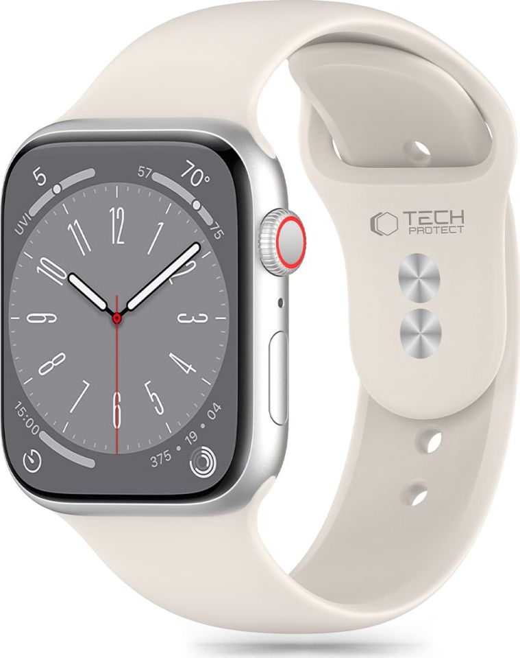 TECH-PROTECT ŘEMÍNEK SILICONE APPLE WATCH 4 / 5 / 6 / 7 / 8 / 9 / SE (38 / 40 / 41 MM) STARLIGHT