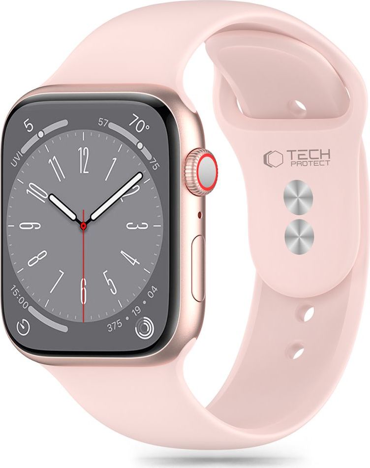 TECH-PROTECT ŘEMÍNEK SILICONE APPLE WATCH 4 / 5 / 6 / 7 / 8 / 9 / SE (38 / 40 / 41 MM) LIGHT PINK