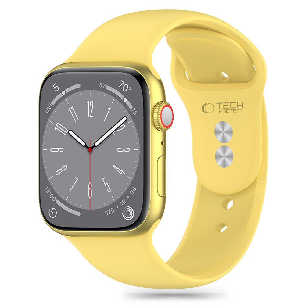 TECH-PROTECT ŘEMÍNEK SILICONE APPLE WATCH 4 / 5 / 6 / 7 / 8 / 9 / SE / ULTRA 1 / 2 (42 / 44 / 45 / 49 MM) CANARY YELLOW