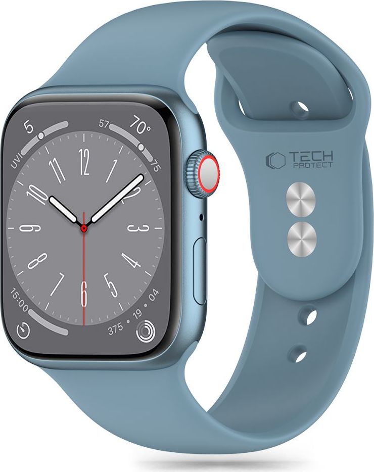 TECH-PROTECT ŘEMÍNEK SILICONE APPLE WATCH 4 / 5 / 6 / 7 / 8 / 9 / SE / ULTRA 1 / 2 (42 / 44 / 45 / 49 MM) WINTER BLUE
