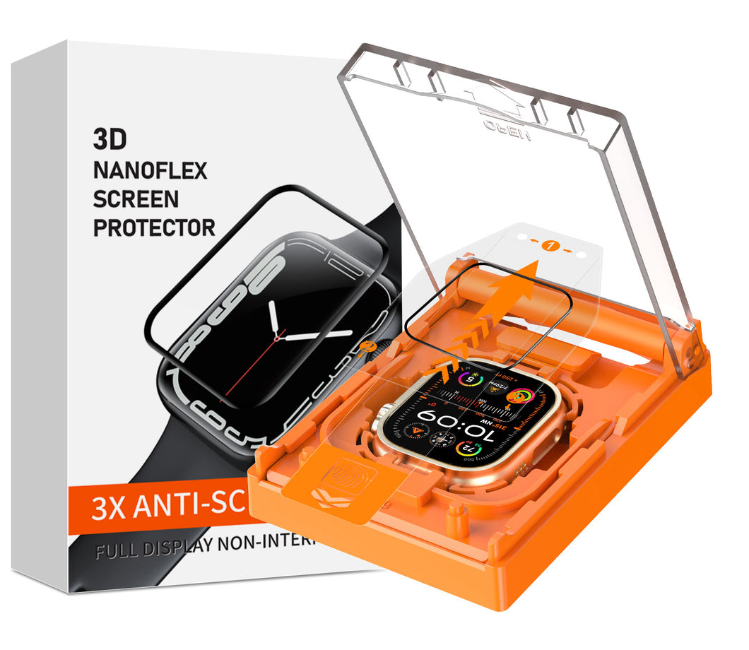 Ochranné sklo 3D NANOFLEX pro Apple Watch Ultra 1 / 2 49mm (včetně aplikátoru)