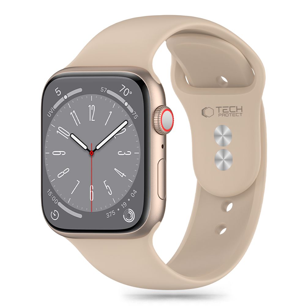 TECH-PROTECT řemínek SILICONE APPLE WATCH 4 / 5 / 6 / 7 / 8 / 9 / SE (38 / 40 / 41 MM) WALNUT