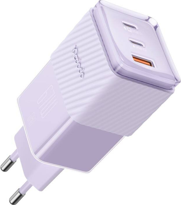 GaN 67W síťová nabíječka Mcdodo CH-1502 2x USB-C, USB-A (fialová)