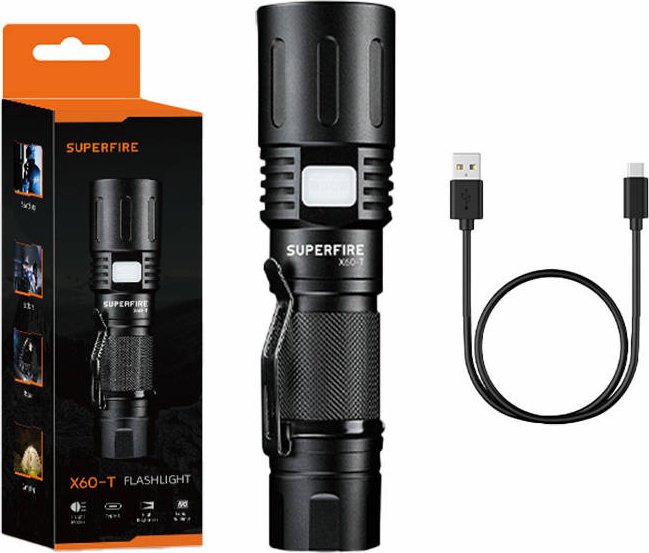 Svítilna Superfire X60-T, 1500lm, USB