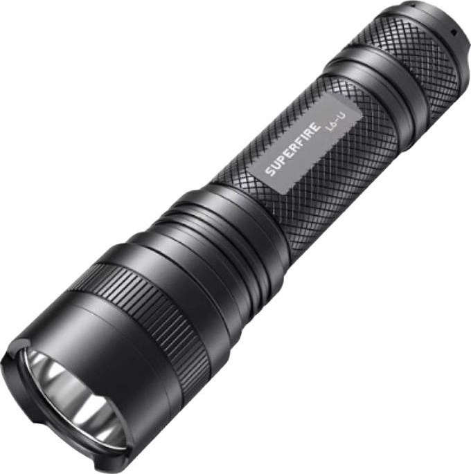 Svítilna Superfire L6-U – 1480 lm, 330 m, 5 režimů, 20W, USB-C