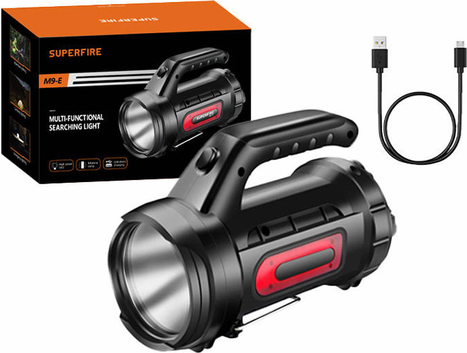 Svítilna Superfire M9-E, 900lm, USB