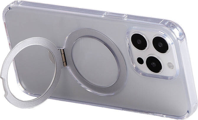 Magnetické ochranné pouzdro s držákem Joyroom JR-BP004 pro iPhone 15 Pro Max (průhledné)