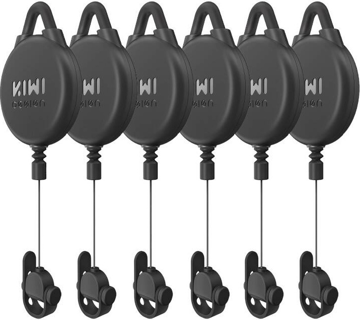 Závěsný VR kabelový navinovací systém - 6 kusů Kiwi Design V2-6 pro Meta Quest 2 / Quest 3 / Quest PRO Black