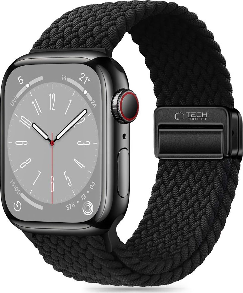 TECH-PROTECT ŘEMÍNEK NYLONMAG APPLE WATCH 8 / 9 / 10 / 11 / SE / ULTRA (44 / 45 / 46 / 49 MM) BLACK