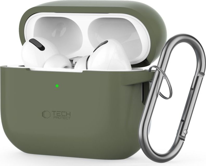 TECH-PROTECT SILICONE HOOK APPLE AIRPODS PRO 1 / 2 OLIVE GREEN