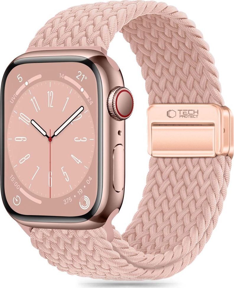 TECH-PROTECT řemínek NYLONMAG APPLE WATCH 4 / 5 / 6 / 7 / 8 / 9 / SE (38 / 40 / 41 MM) DUSTY ROSE