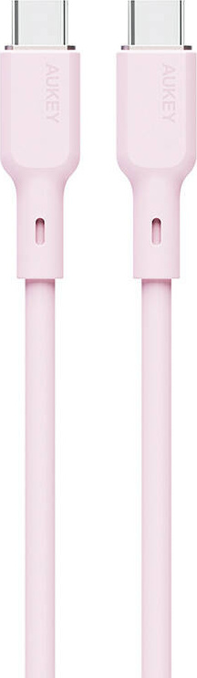 Kabel USB-C na USB-C Aukey CB-SCC102, 100W, 1,8 m (růžový)