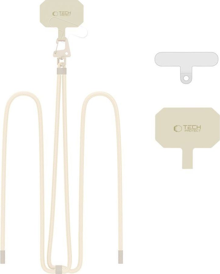 Šňůrka / Popruh na telefon TECH-PROTECT C5S ROPE CROSSBODY STRAP COSMIC LATTE