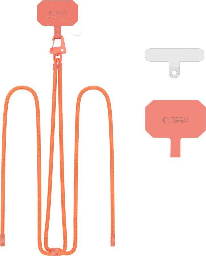 Šňůrka / Popruh na telefon TECH-PROTECT C5S ROPE CROSSBODY STRAP NEON ORANGE