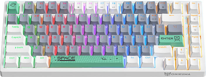 ONIKUMA G52 82 kláves USB drátová mechanická klávesnice (anglická)