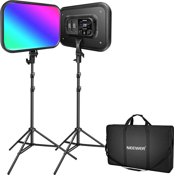 Sada Neewer RGB168 RGB LED, dvě lampy 60W 2500-8500K
