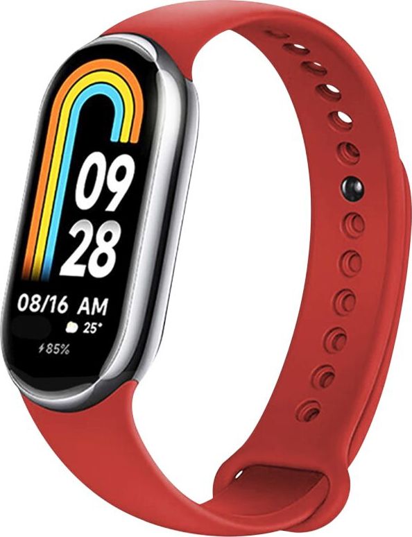 Silikonový řemínek FIXED Silicone Strap pro Xiaomi Smart Band 10/9/8, červený