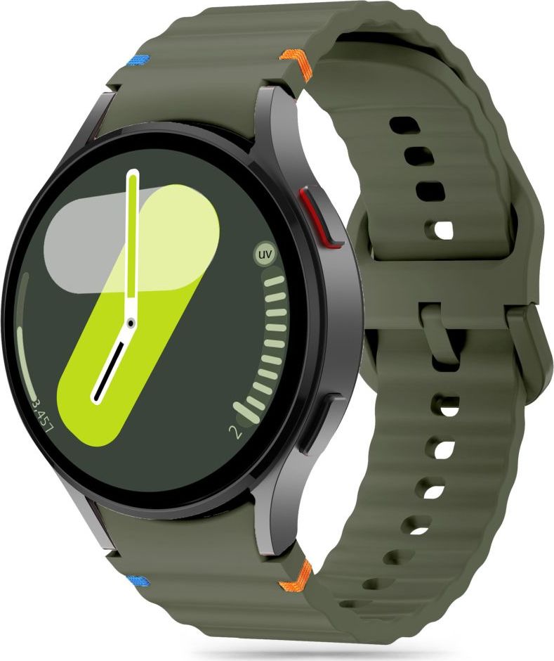 TECH-PROTECT řemínek SILICONE SPORT SAMSUNG GALAXY WATCH 4 / 5 / 5 PRO / 6 / 7 / FE ARMY GREEN