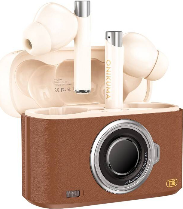 ONIKUMA T18 Bluetooth sluchátka do uší, hnědá