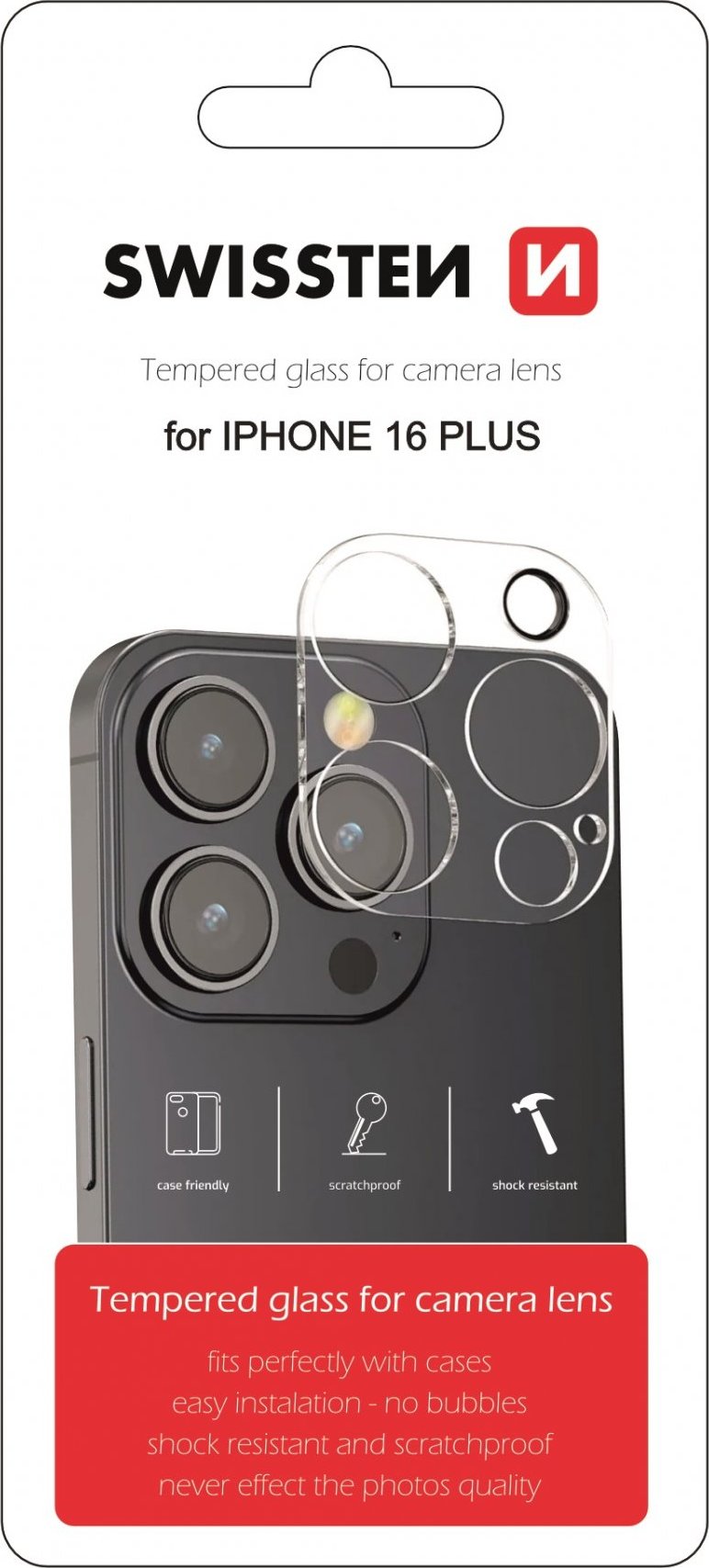 SWISSTEN OCHRANNÉ SKLO NA ČOČKY FOTOAPARÁTU PRO APPLE IPHONE 16 PLUS