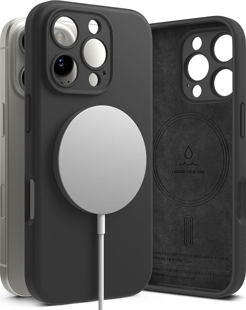 RINGKE SILICONE MAGNETIC MAGSAFE IPHONE 16 PRO BLACK
