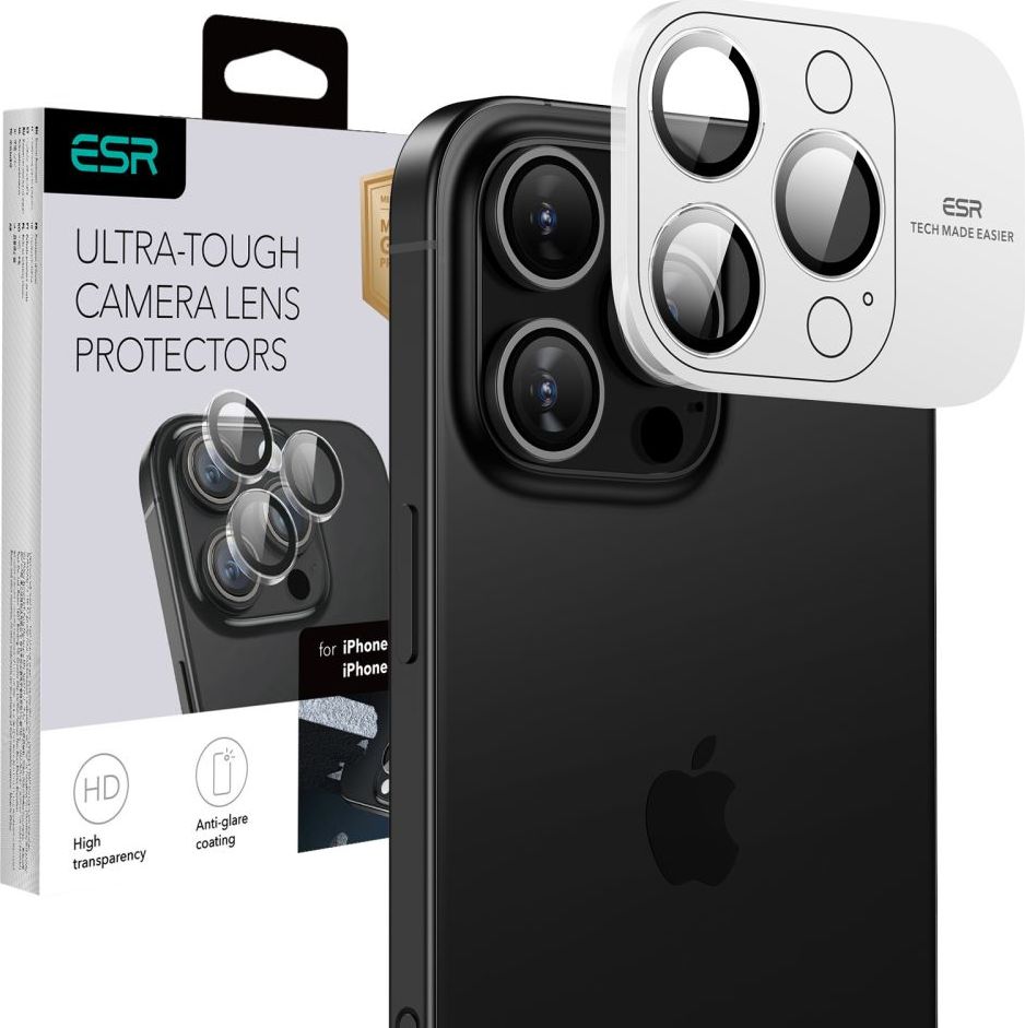 Ochranné sklo čočky objektivu ESR ARMORITE CAMERA PROTECTOR IPHONE 16 PRO / 16 PRO MAX CLEAR