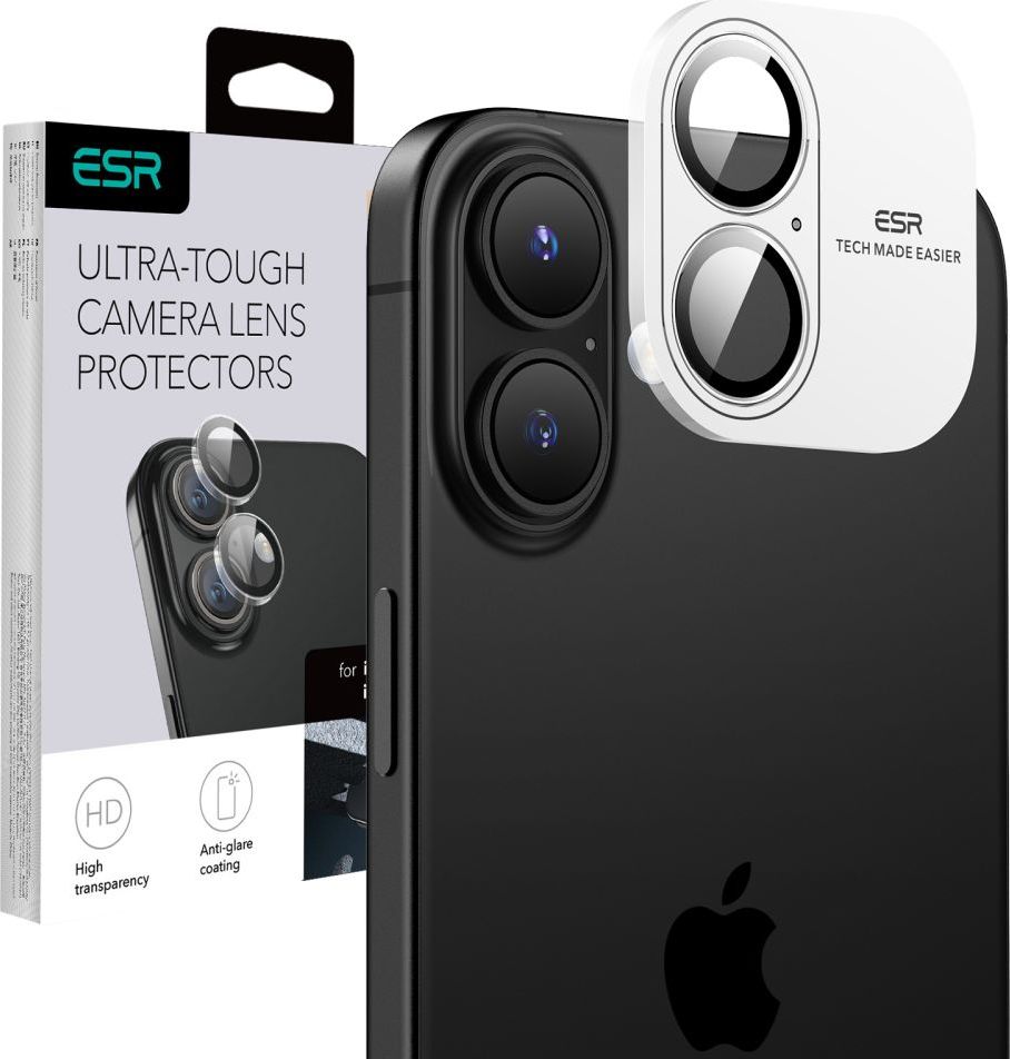 Ochranné sklo čočky objektivu ESR ARMORITE CAMERA PROTECTOR IPHONE 16 / 16 PLUS CLEAR