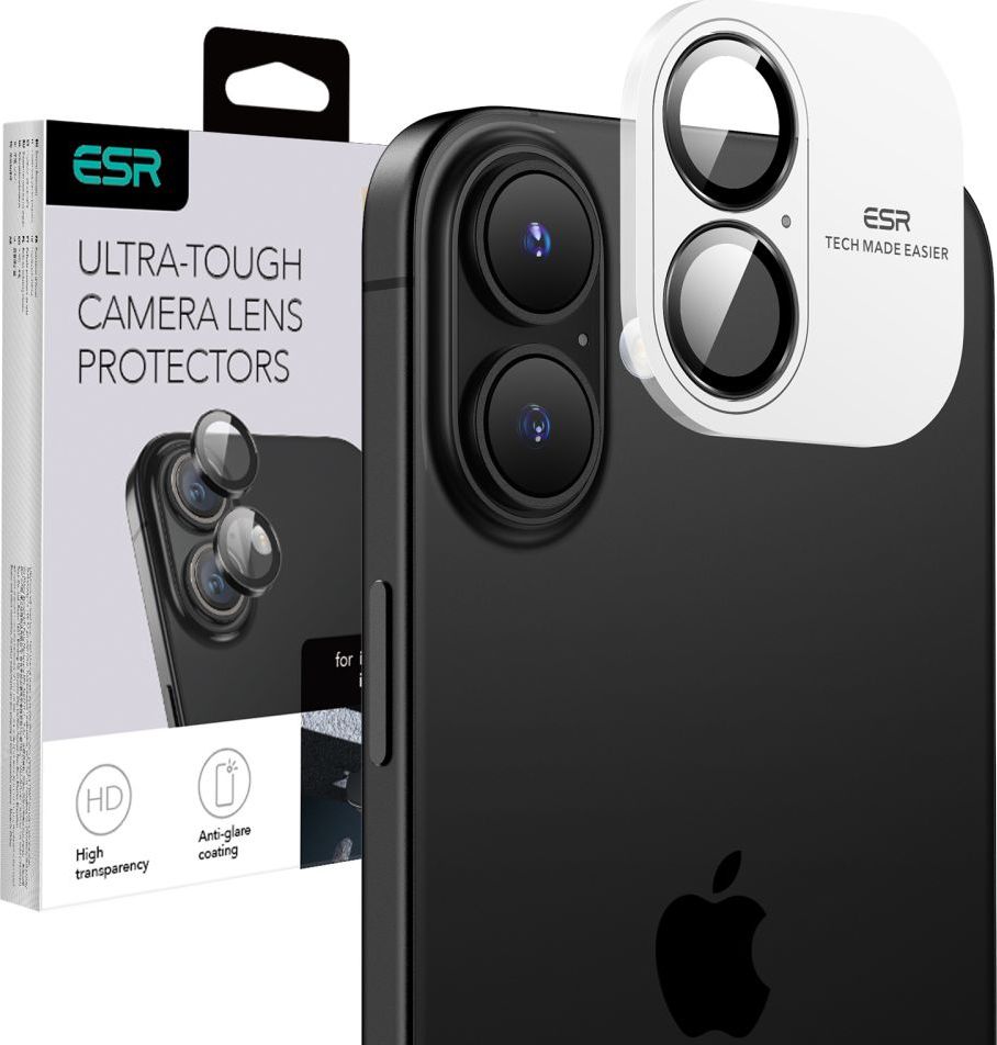 Ochranné sklo čočky objektivu ESR ARMORITE CAMERA PROTECTOR IPHONE 16 / 16 PLUS BLACK