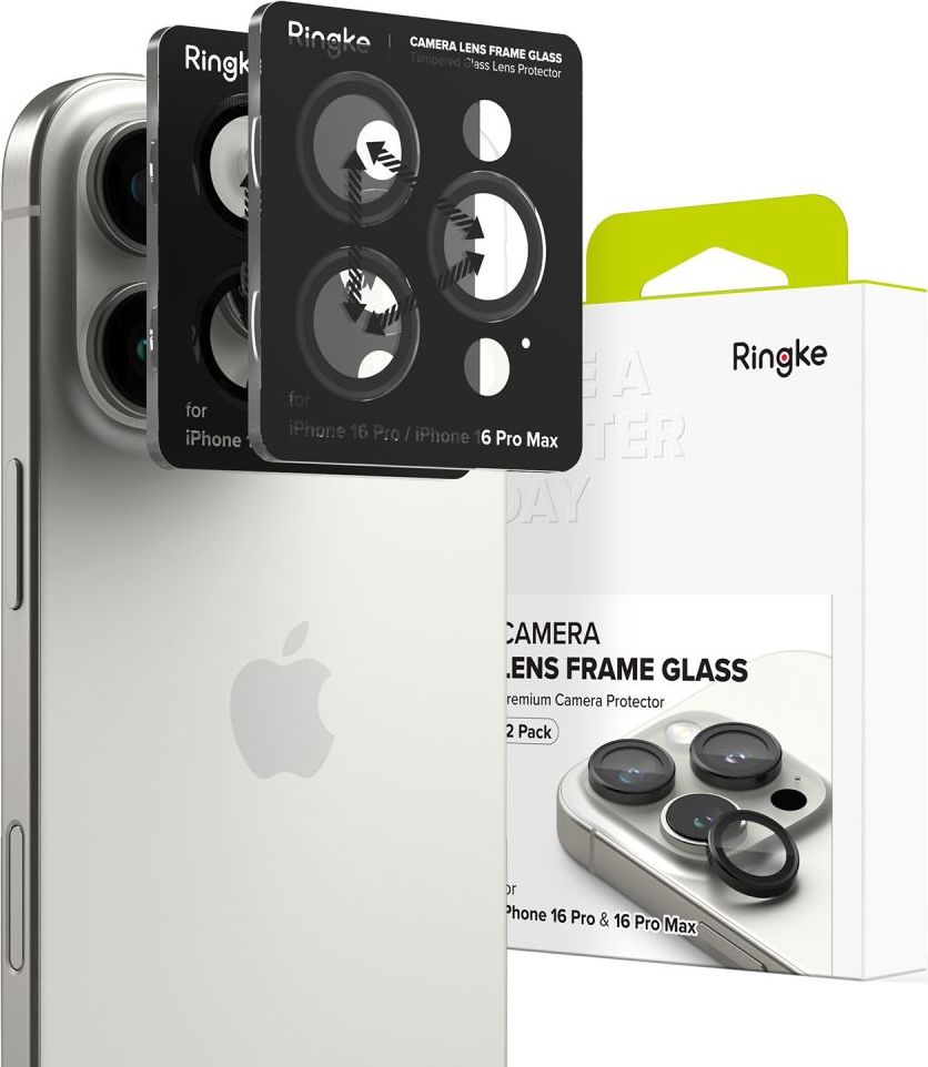 Ochranné sklo čočky objektivu RINGKE CAMERA FRAME PROTECTOR 2-PACK IPHONE 16 PRO / 16 PRO MAX BLACK