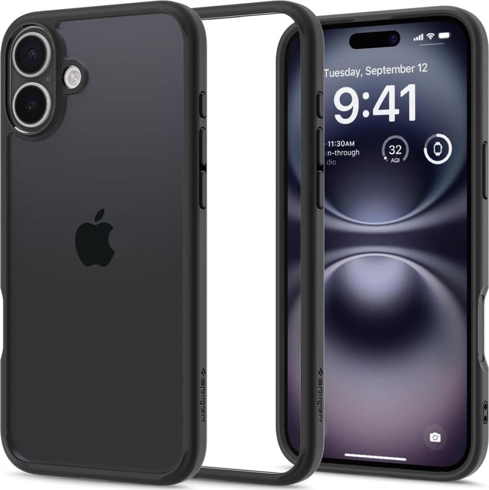 SPIGEN ULTRA HYBRID IPHONE 16 PLUS MATTE BLACK