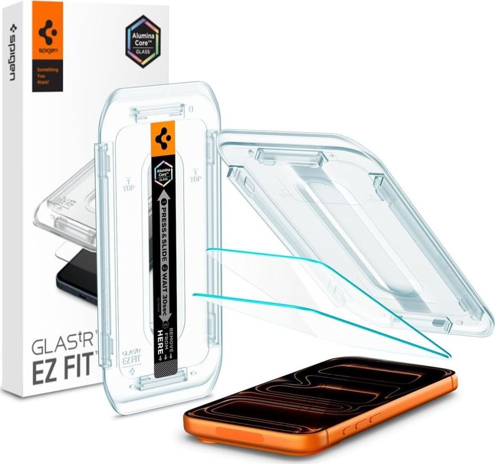 Levně Tvrzené sklo SPIGEN GLAS.TR ”EZ FIT AC” 2-PACK IPHONE 16 PRO MAX / 17 PRO MAX CLEAR