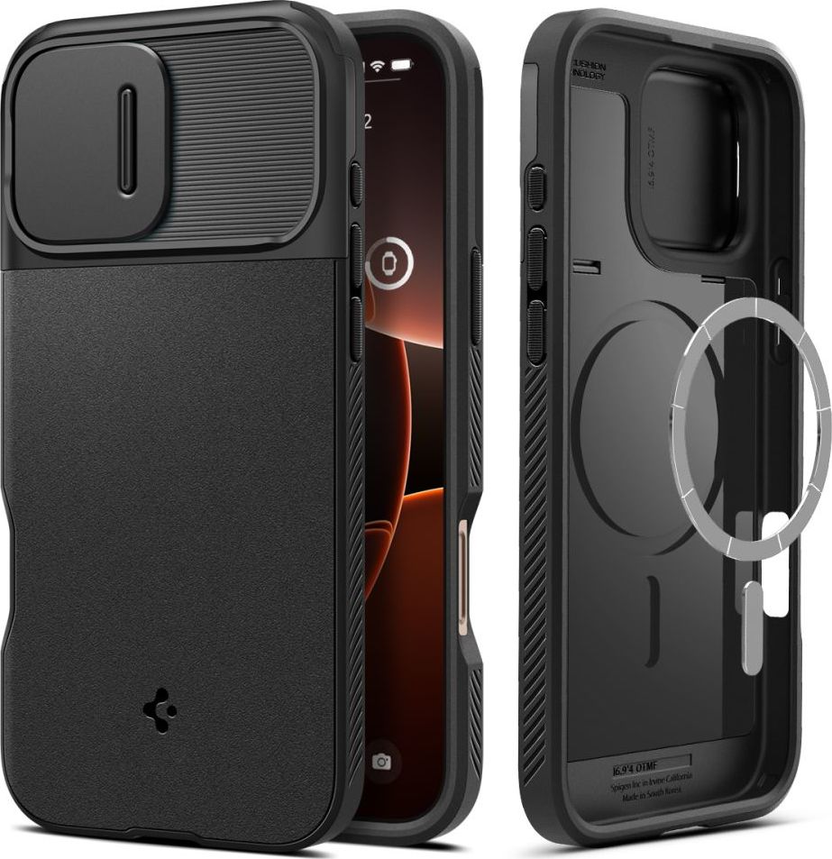 SPIGEN OPTIK ARMOR MAG MAGSAFE IPHONE 16 PRO BLACK
