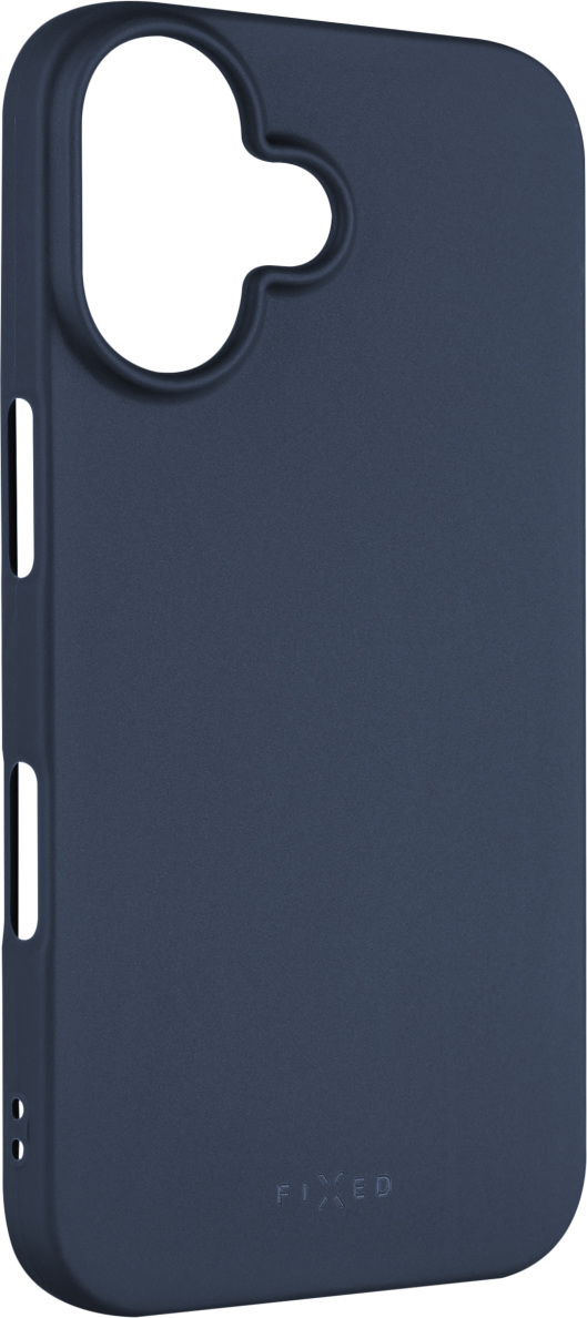 Zadní pogumovaný kryt FIXED Story pro Apple iPhone 16, modrý