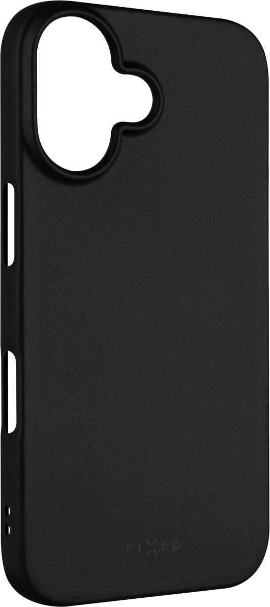 Zadní pogumovaný kryt FIXED Story pro Apple iPhone 16, černý