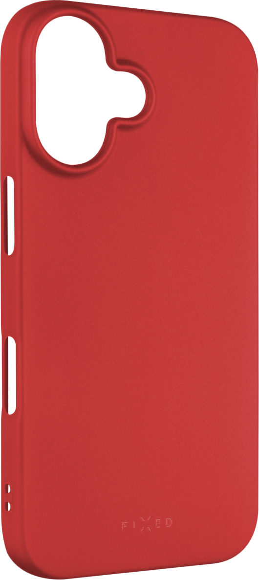 Zadní pogumovaný kryt FIXED Story pro Apple iPhone 16, červený